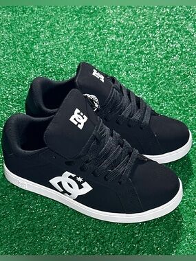 DC Black and White Low-Top Skate Shoes